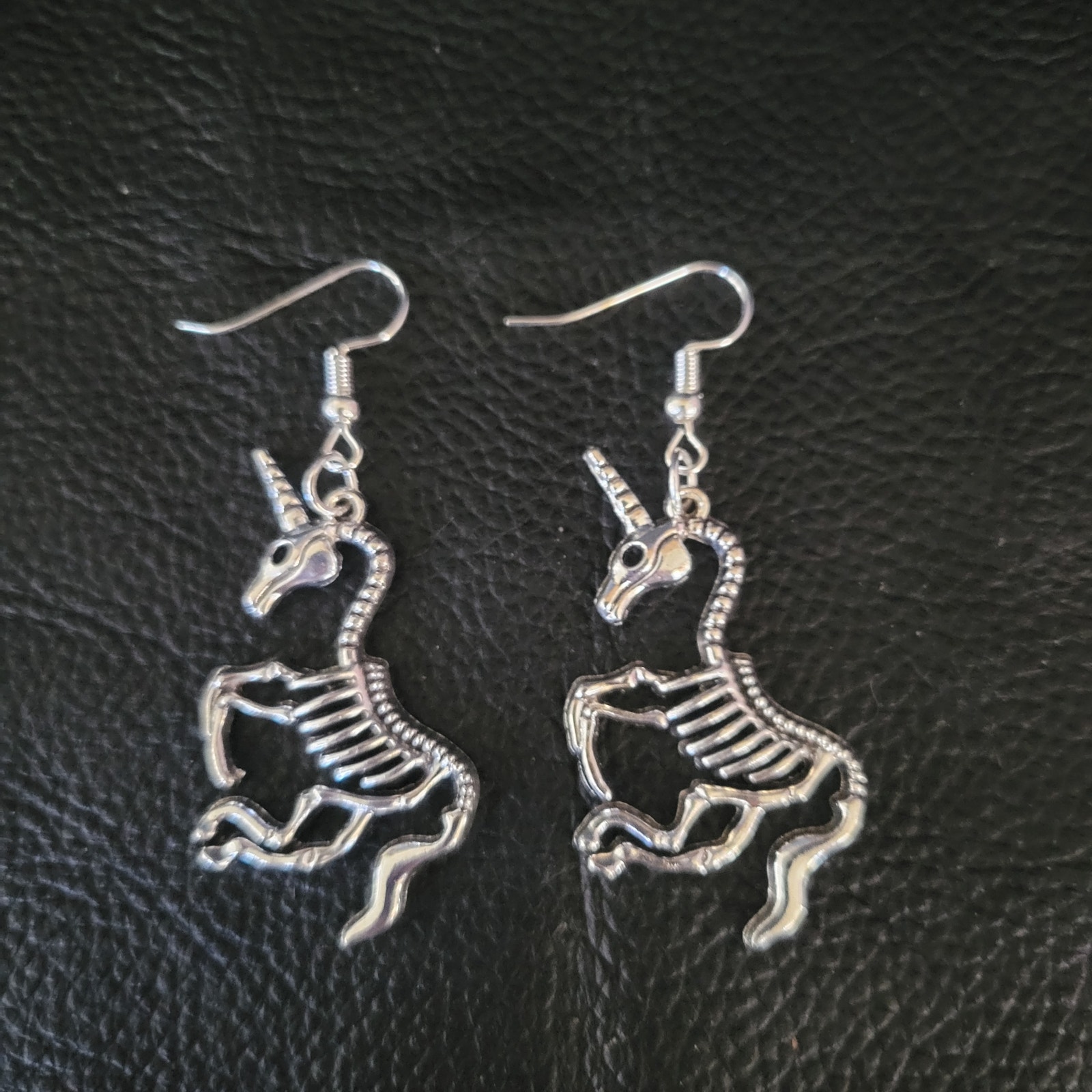 Zombie Unicorn Skeleton Earrings